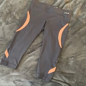 gray fila workout leggings